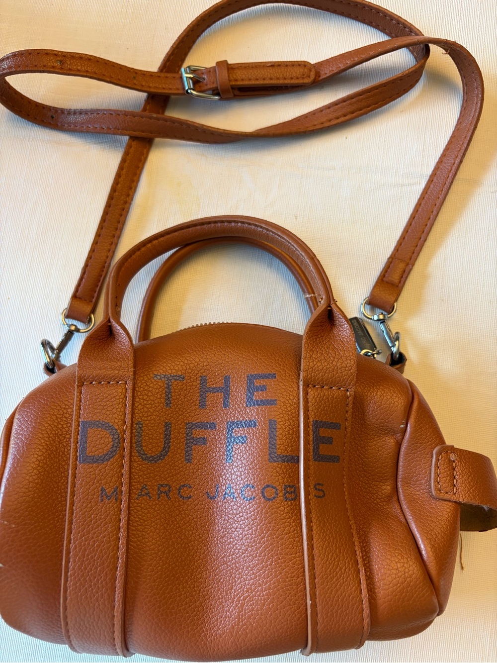 Marc Jacobs Mini The Duffle Crossbody Bag in Cognac Brown